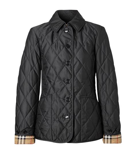 burberry water resistant field jacket|Burberry quilted bomber jacket.